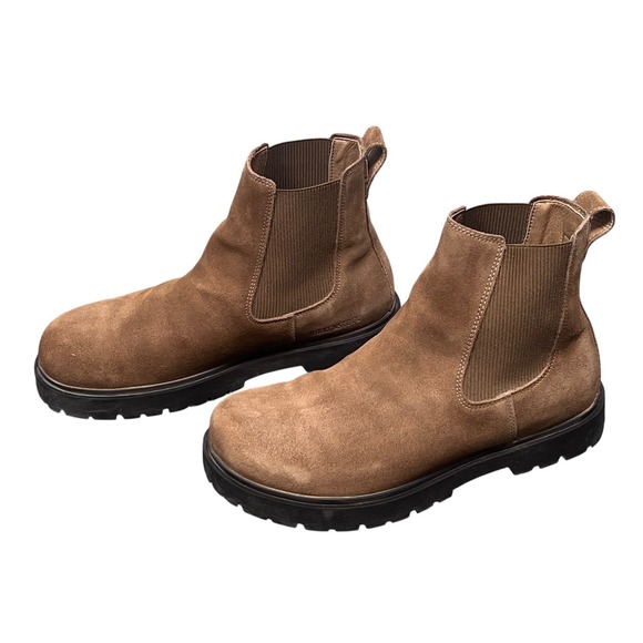 Birkenstock Highwood Chelsea Boots Mens 43N US 9.5-10N Brown Suede Leather